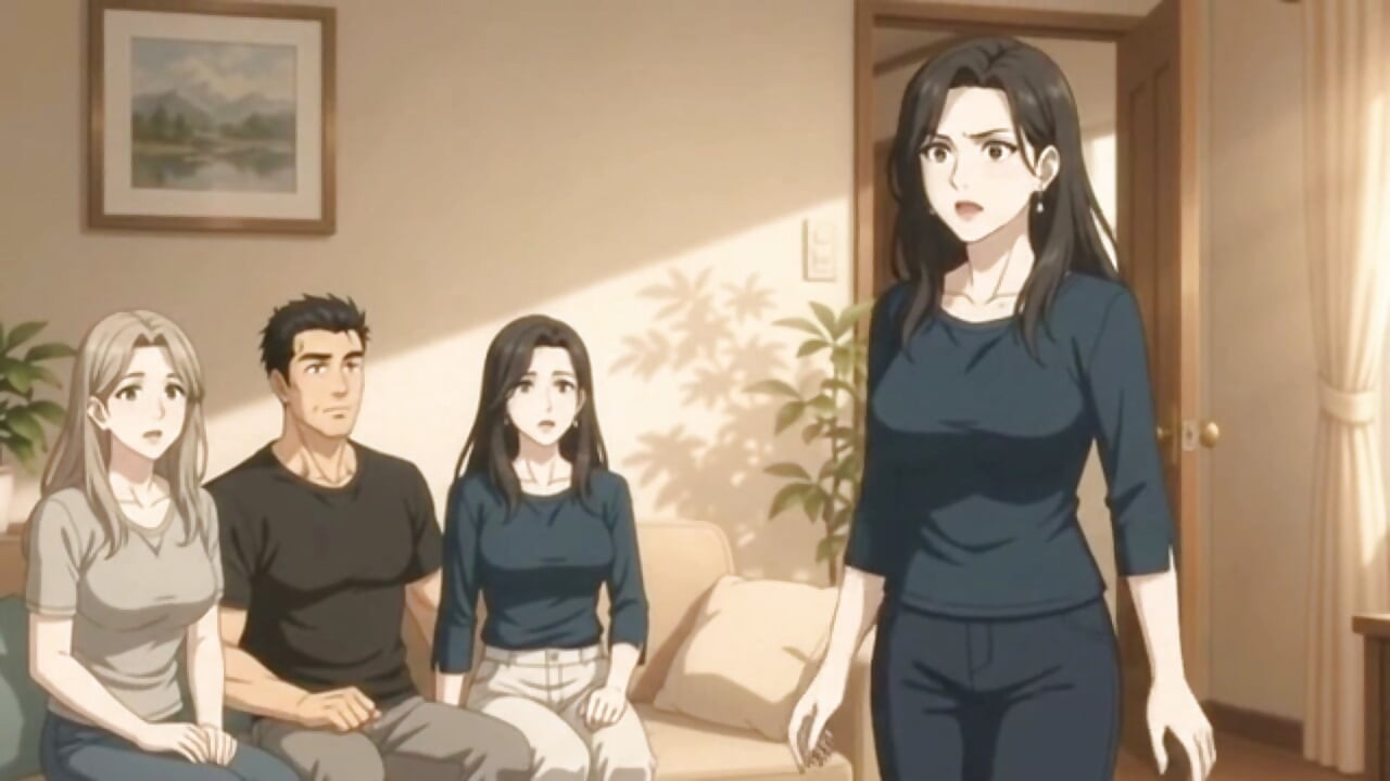 아내가 일찍 집에 돌아와서 남편이 친구랑 있는 걸 들킨다