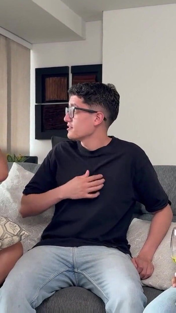 Emotional moment from "Cuckold Husband Watch as his wife fucks a big cock up the ass to creampie! Pipe Boy, Salome Gil and"