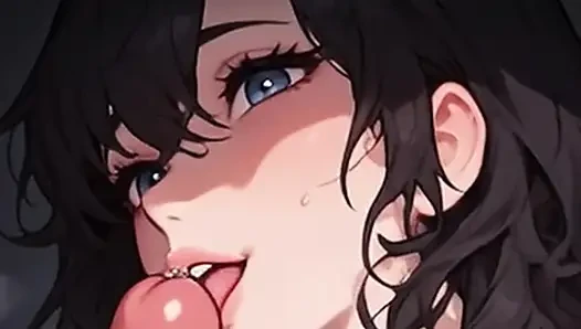 Юная Waifu в любительском видео от первого лица - соблазняет офисного купальника и минет босса крупным планом