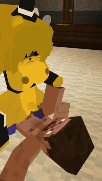 Memorable moment from "Minecraft Fapcraft: Fazclaire's Nightclub Edition Fucking Type 0 or Golden Fazclaire, Golden Freddy,"