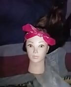 Hairdresser head with bandana