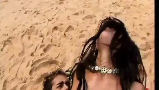 Gorgeous young Latina takes it in every hole right on the water