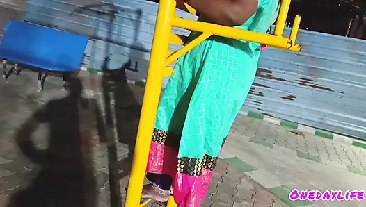 Teenage boy tries to have sex with Tamil married woman exercising at playground