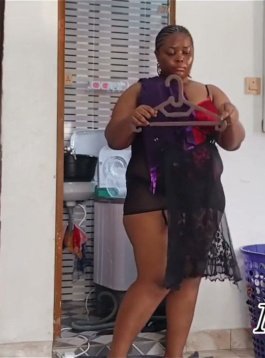 Fat Ass Ebony BBW Laundry Day - Mara Exotic