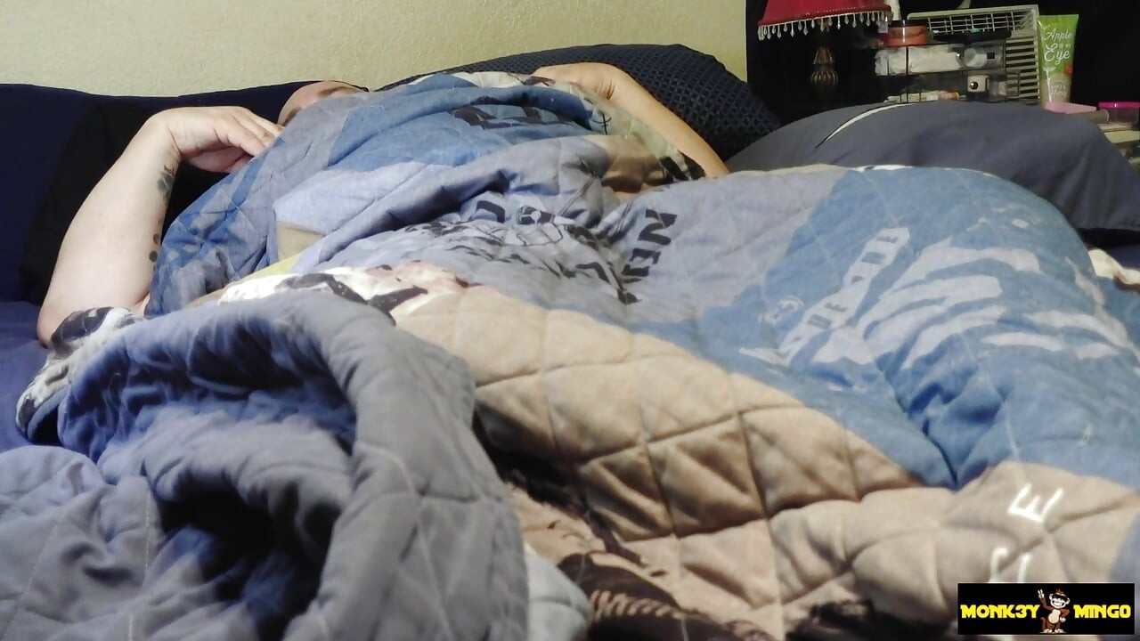 Furry Man Monk3yMing0 Masturbating on the Bed With My Legs Wide