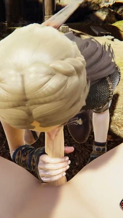 Seductive Viking Girl in Village 3D Hentai – Big Dick Blowjob, POV Handjob Service, and Cum In Mouth | Clip 1