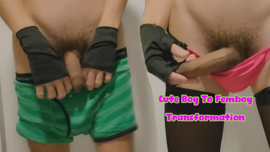 Transformation d'un garçon mignon en Femboy