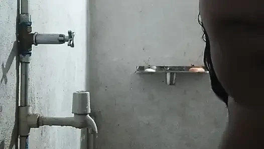 S-250. Bhabhi doing bathing in bathroom
