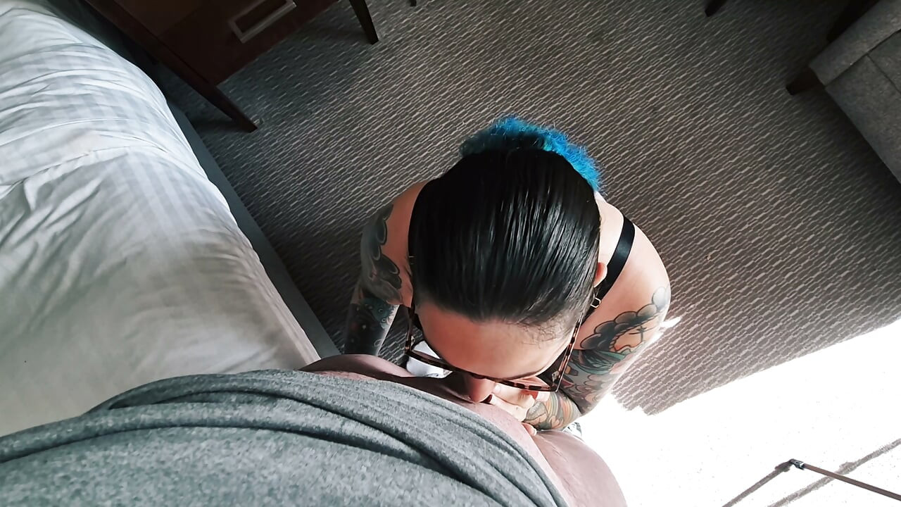 POV Deepthroating on Thick Cock
