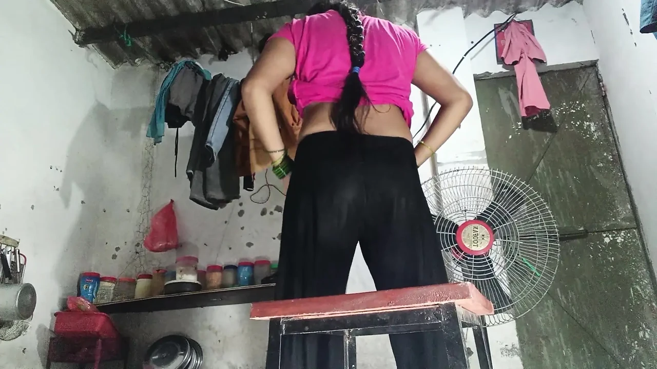 Cute stepsister's ass hit in doggy style in Hindi audio