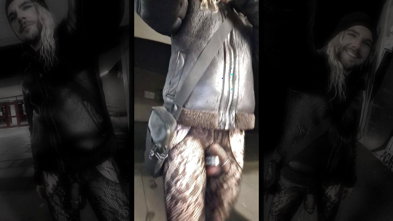 EXPOSED: Strutting Outside in a Fishnet Bodysuit