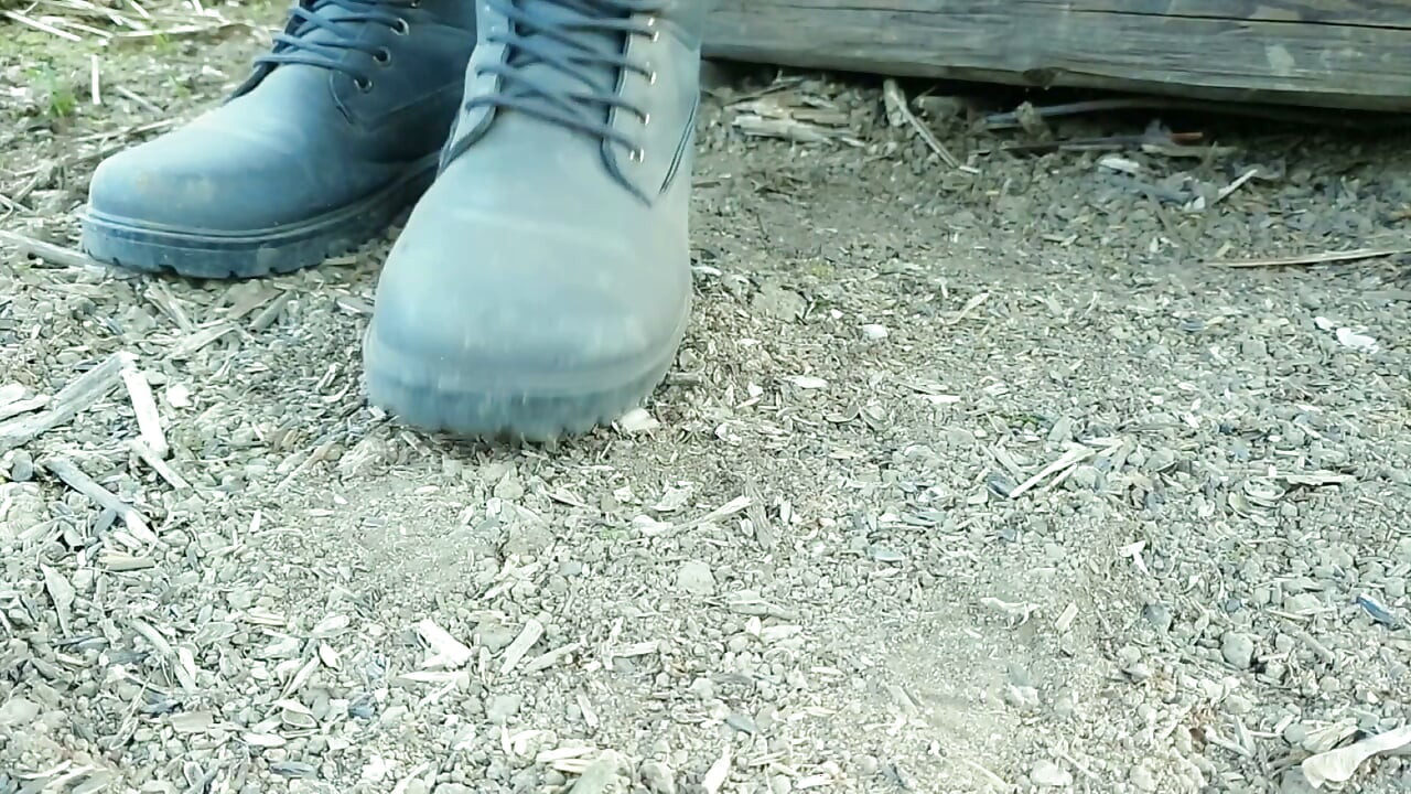 Jerk off and Cum After Empty Shells Are Crushed by Boots