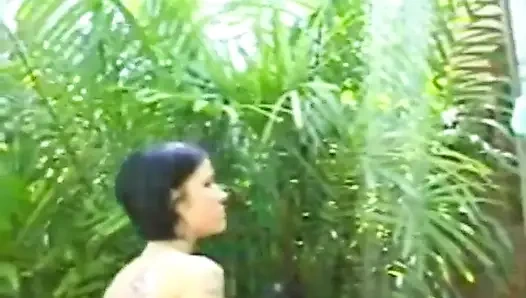 Cute Teen Allie Shower Pussy Masturbation Outdoors