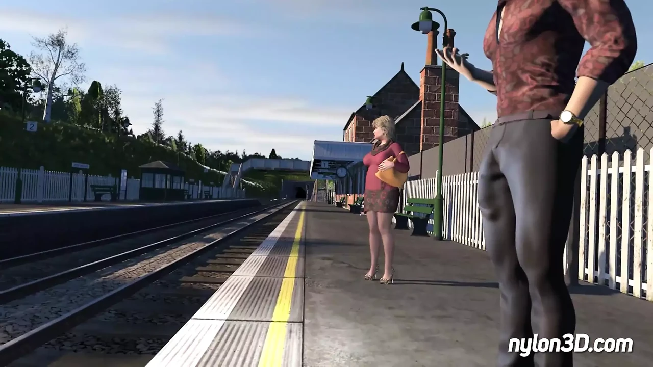 Train ride with horny blonde