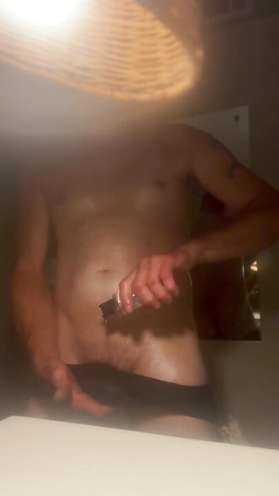 Strait Hard Dicked Disbee Jerks off and Cums Into His Undies