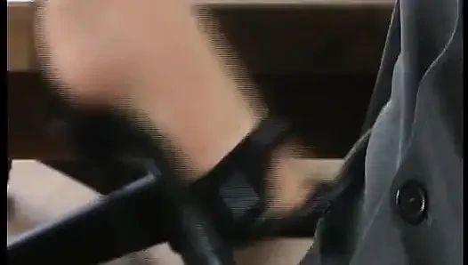 Blonde German Hot Mom Gives Foot Job and Gets Fucked in Fetish Scene