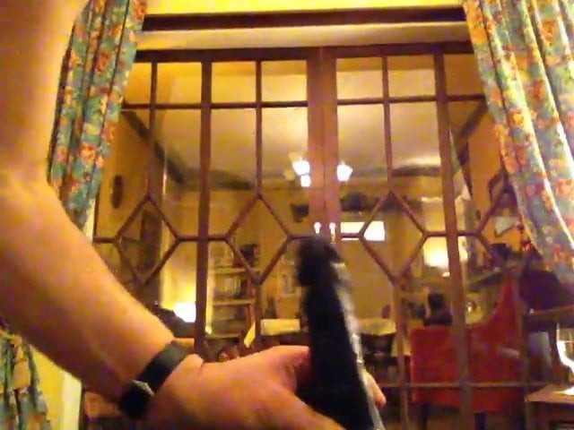 Fucking my arse with my black dildo