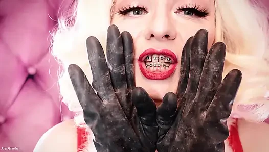Compilation of ASMR videos: latex rubber and medical gloves (Arya Grander)