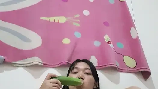 Ep 2 Stuffing a Cucumber with a and Playing Sexy in Front of the Camera