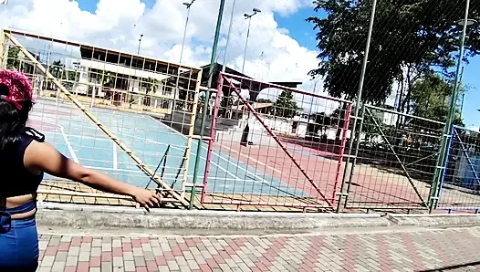 Park Hookup: Busty Latina’s Secret Affair with Athletic Stranger