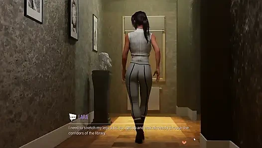 Игра Croft Adventures Хентай-пародия Эпизод 4 Лара обнаруживает, что библиотекарь не носит трусики под мини-юбкой!