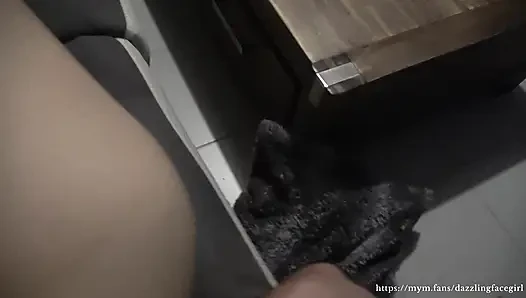Dirty Fuck in Front of the TV Then She Swallows My Load