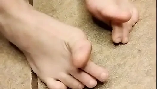 Kaki panjang kaki besar di atas pemandangan
