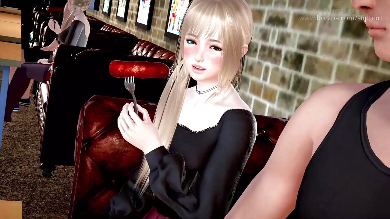 Naira pokazuje svom dečku svoju mokru pičku u restoranu