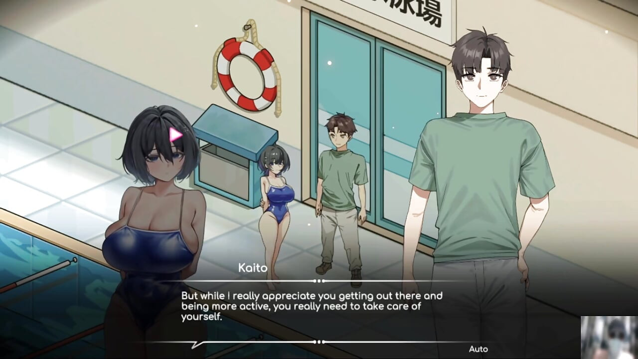 EP-4"LIFEGUARD HOLIC GAMEPLAY!NTR! HENTAI GAME! BF caught me and her gf fucking in his house.