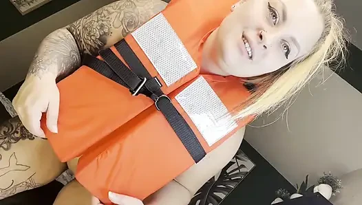 Life Vest Try on and Dildo Ride Front View and Back View