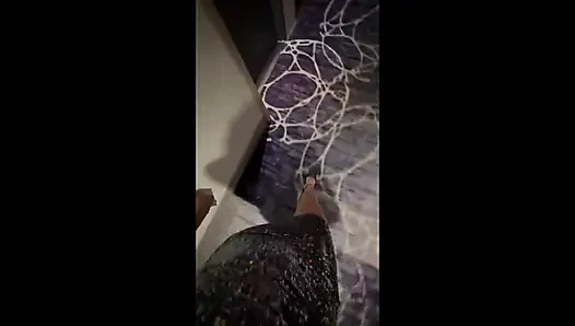 Wife Sneaks off During Night Out to Get Huge Dripping Double Creampie From Husband and His Friend