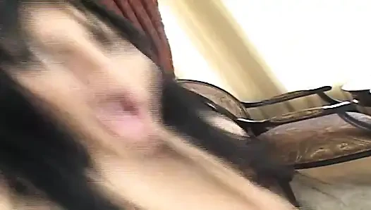 Skinny Brunette Stretched Wide in Sloppy Anal Pounding