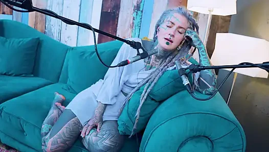 I talk about I - Isolation - ASMR podcast SFW talking goth skinny girl dreadlocks tattoo model inked girl