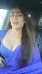 sexy girl in sareedancing in car.mp4