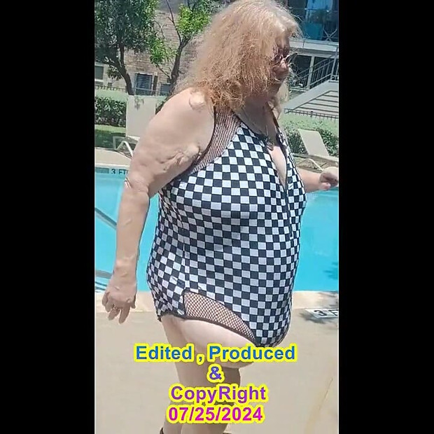 Nurse Vicki Wears Checkers to the Pool