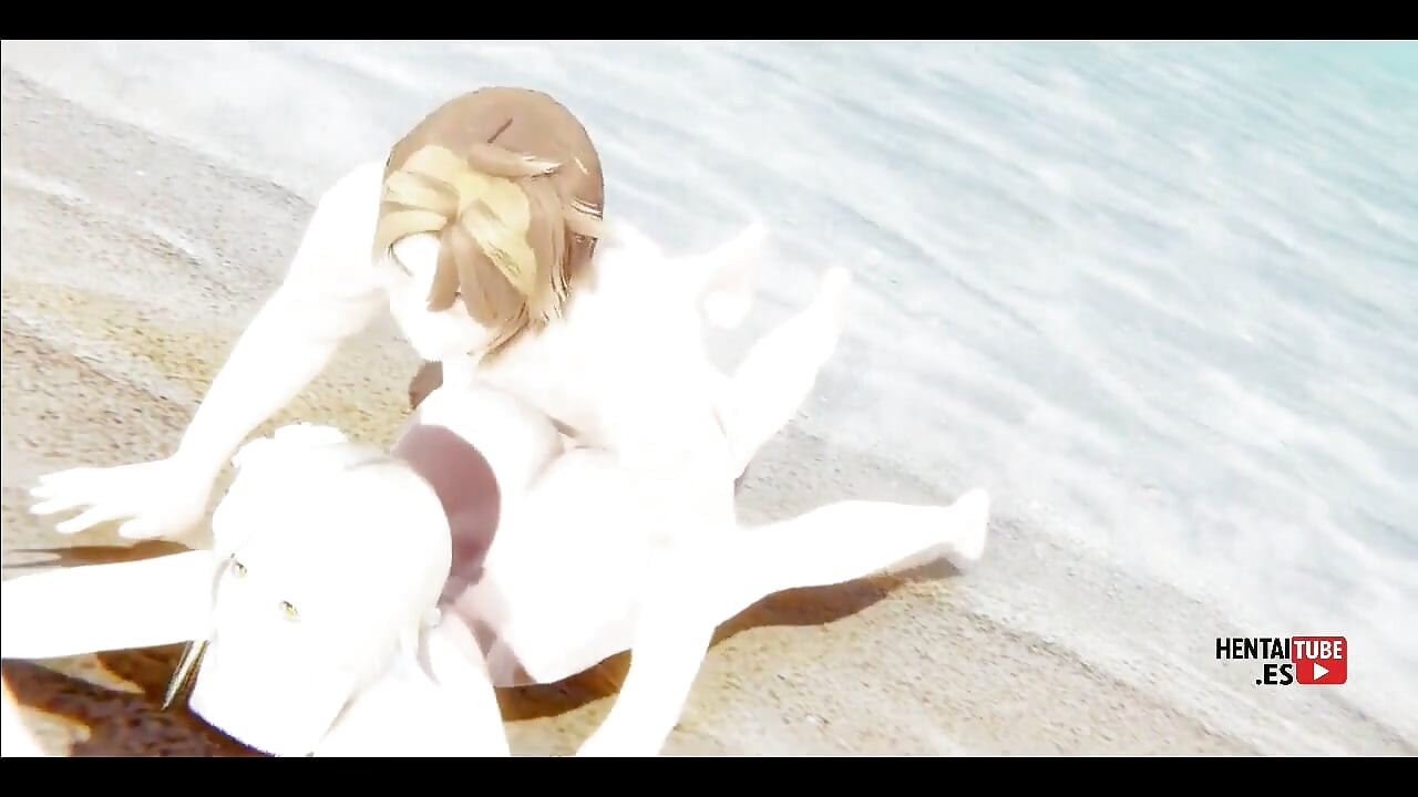 겐신 임팩트 헨타이 - 해변에서 따먹히는 발정난 - 아시아 일본 애니메이션 만화 포르노