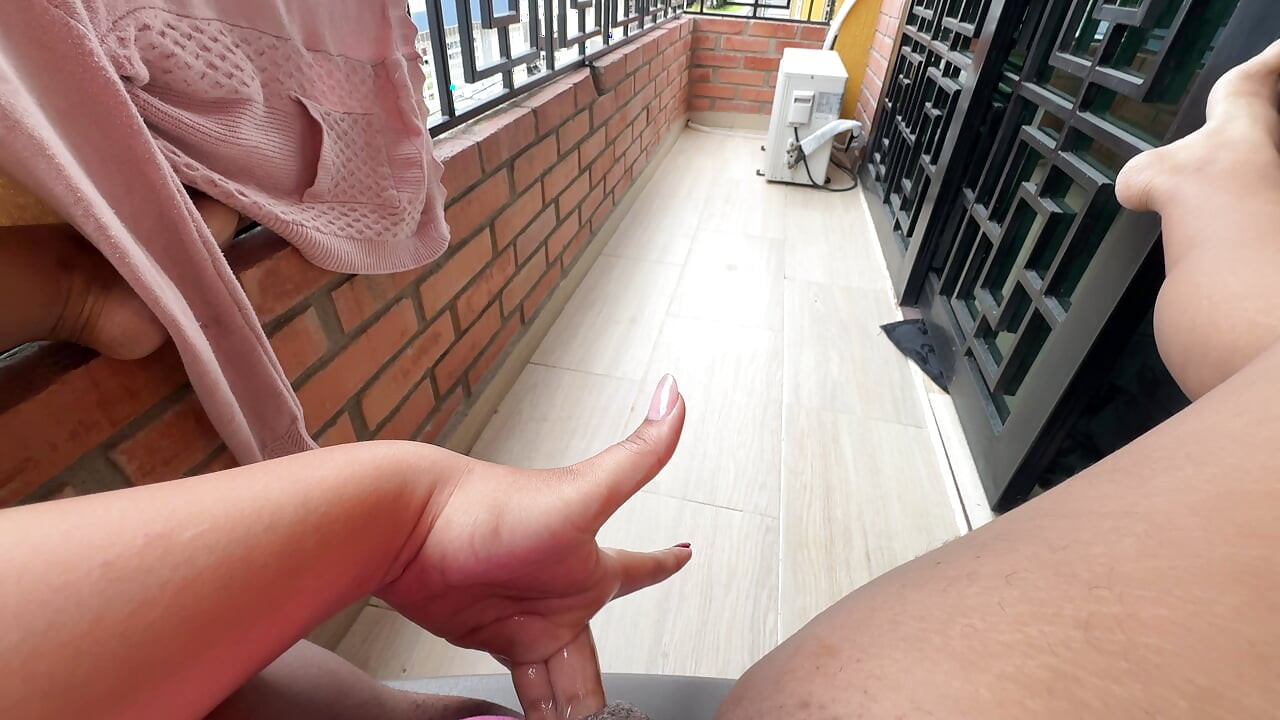 Last night I was walking around the balcony in my underwear and I saw my neighbor looking over here so I decided to masturbate this morning to see if I would go out and