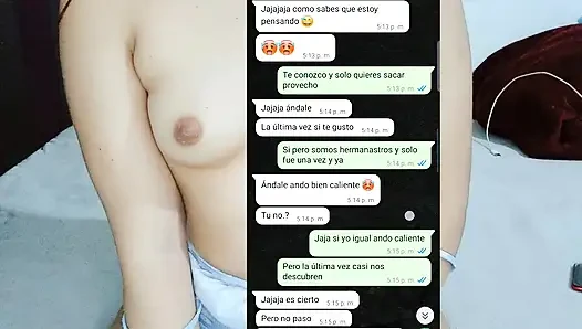 Ich sende Nachrichten zu meinem stiefbruder und masturbiere ihn am ende sehr gut bis zum orgasmus.