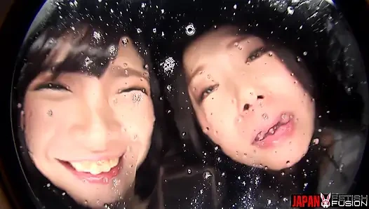 POV Spit Frenzy: 2 Tongues, 1 Lens, You Overwhelm in Saliva as Tsubaki Kato & Iori Tease You with Their Dripping Mouths.