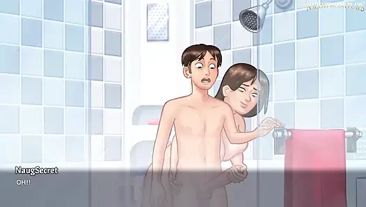 Stepmom Gets Surprise By His Massive Cock In The Shower - Summertime Saga 37 By DarkCookie - 3D Hentai Porn Game