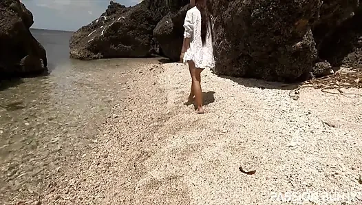 Beauty Self Fingering in ****** Beach