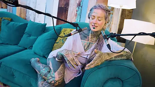 I talk about A - authentic - ASMR - Podcast - Talking - tattoo girl model goth punk dreadlocks