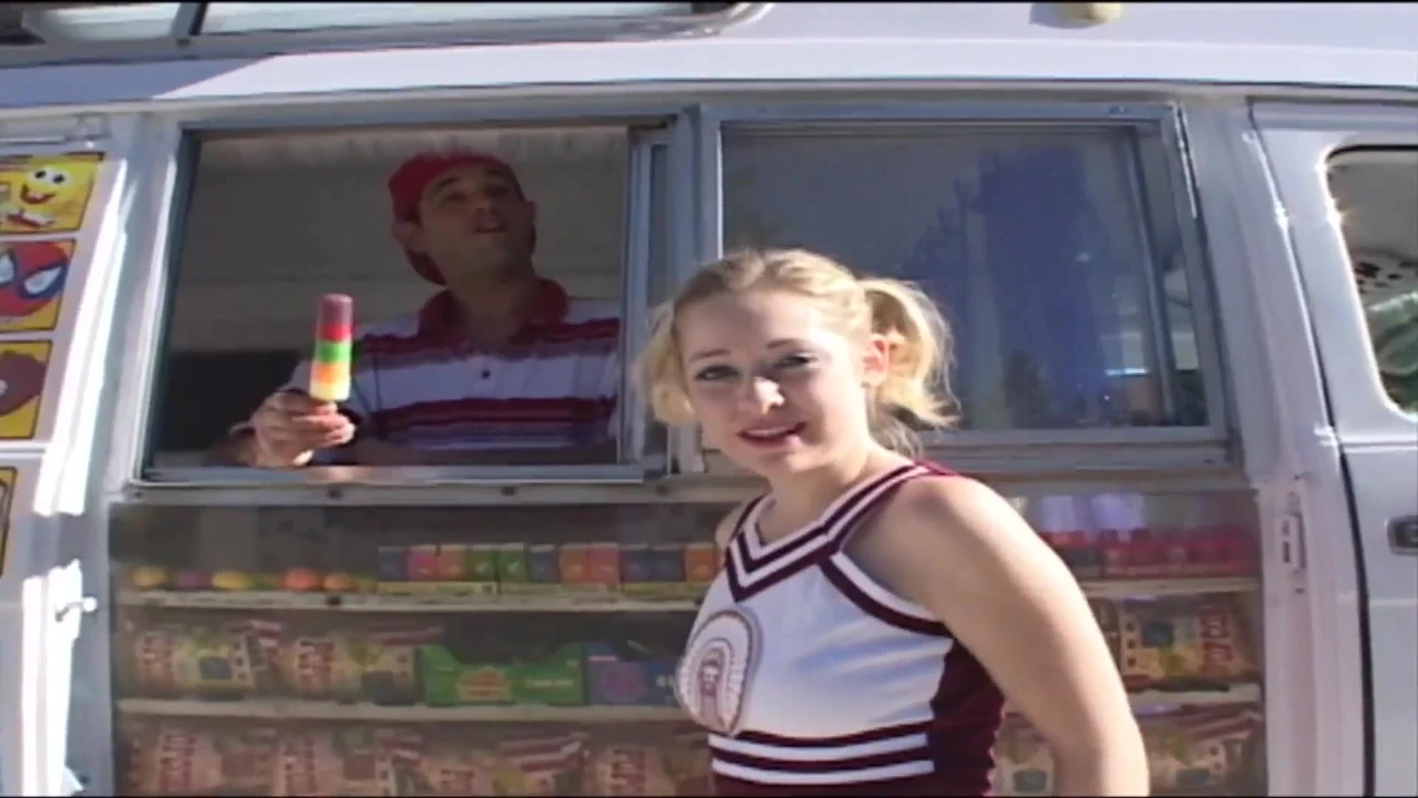 Beautyful wet pussy of cheerleader waits wide open for big penis stuff it