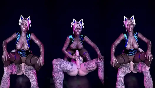 Hot Mulatto Babe Gets Fucked by Big White Cock at Nightclub