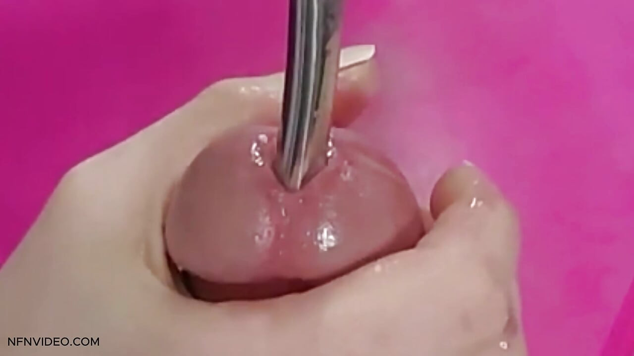 主人粉色自上而下尿道探测