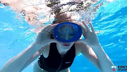 Unterwasser-neoprenanzug & Maske fetischfüllung, blasen &atemkontrolle