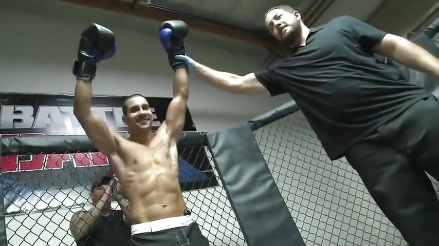 Gorgeous babe with big boobs is getting plowed in the ring