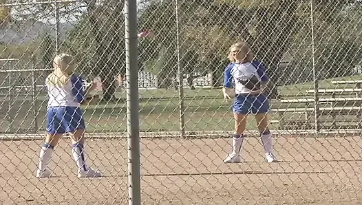 Softball game winning orgy tag team step mom & step daughters teammate