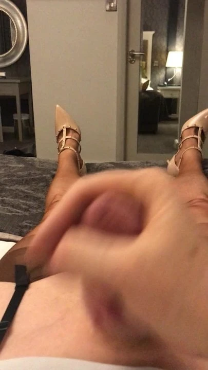Lingerie wank and cum