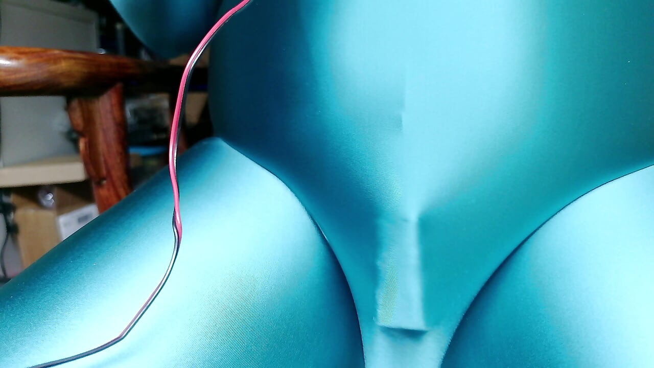 After putting on the bright blue bodysuit, I couldn't help but come a few times